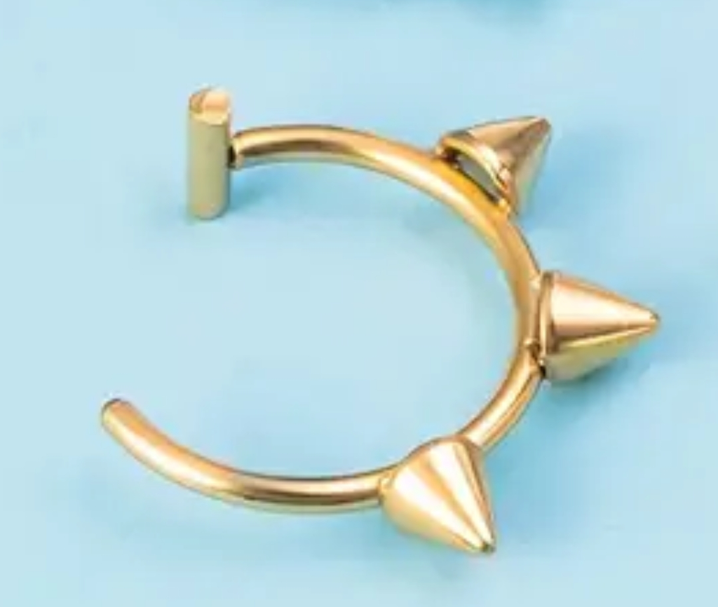 Spiked False Lip Rings