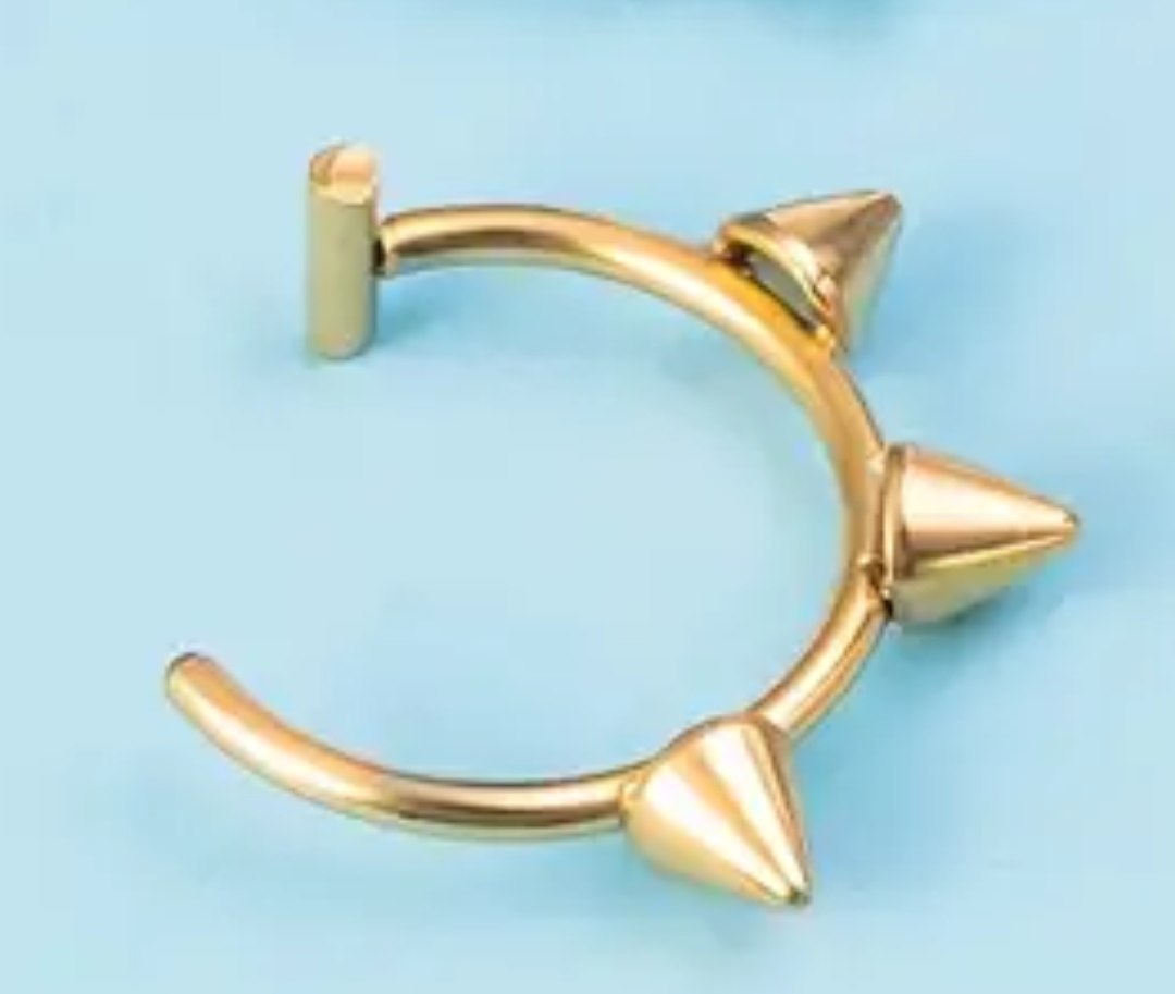 Spiked False Lip Rings