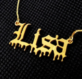 Liquid steel necklace- Personalize