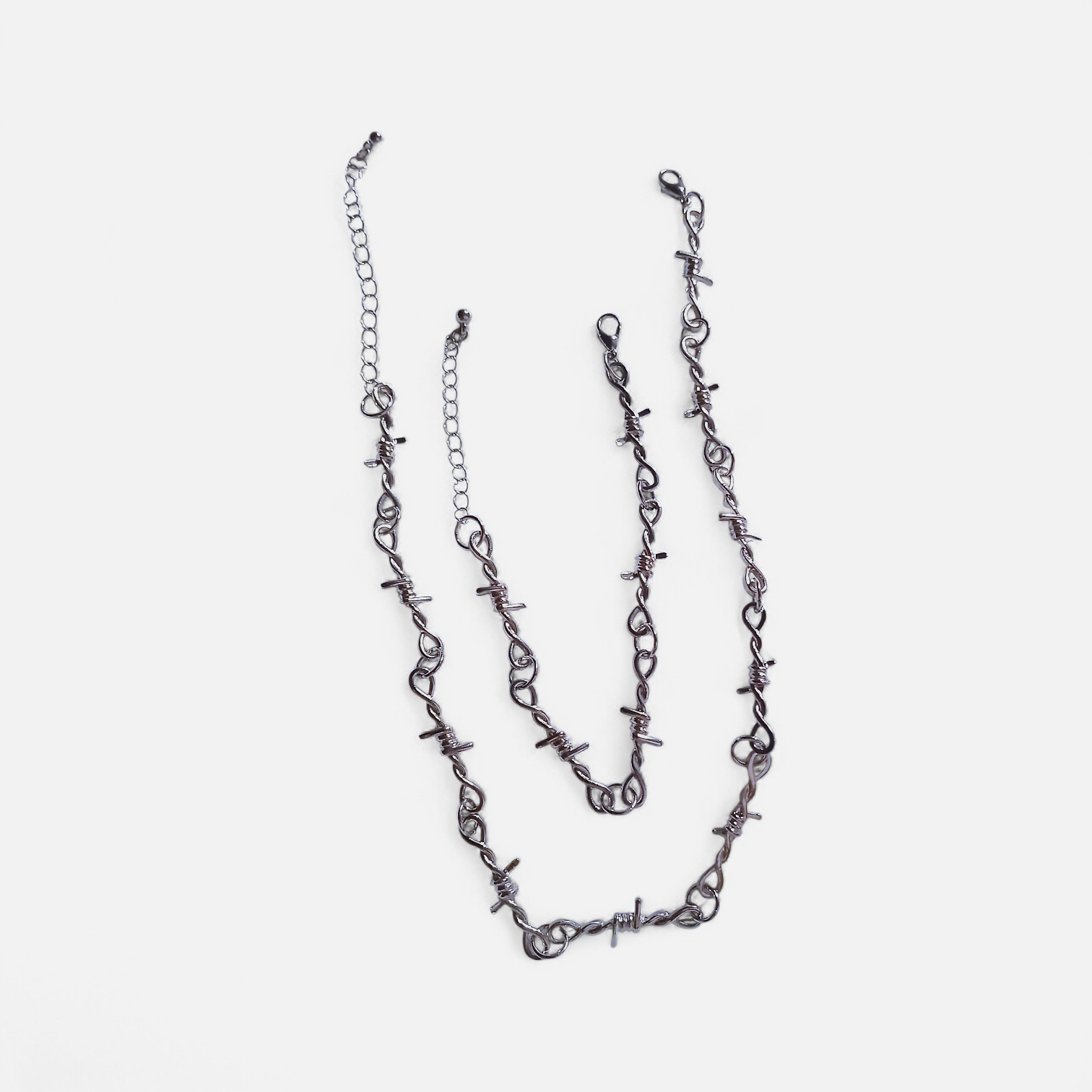 Barbed Iron Necklace And Bracelet Sets