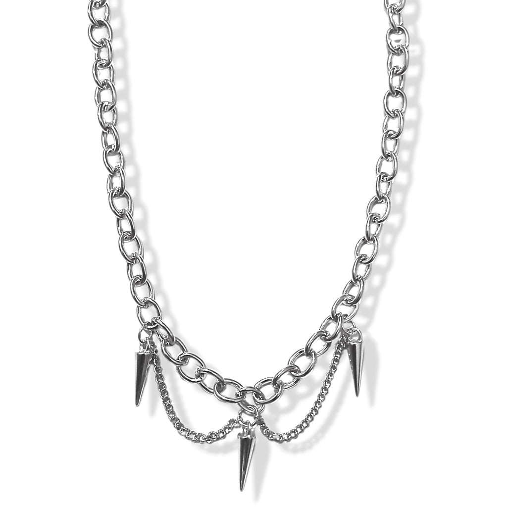 Chained Spikes Necklace