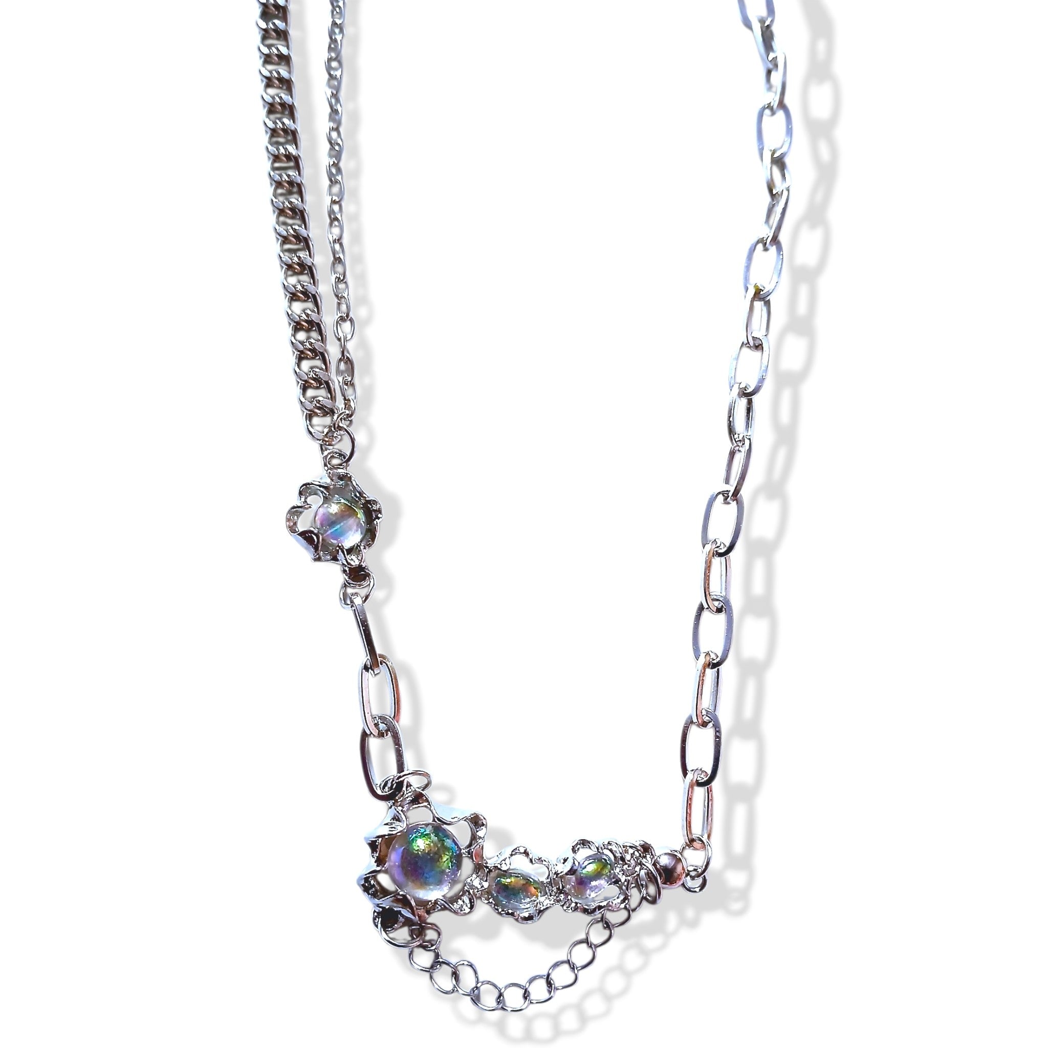 Moonstone Studded Chain Necklace