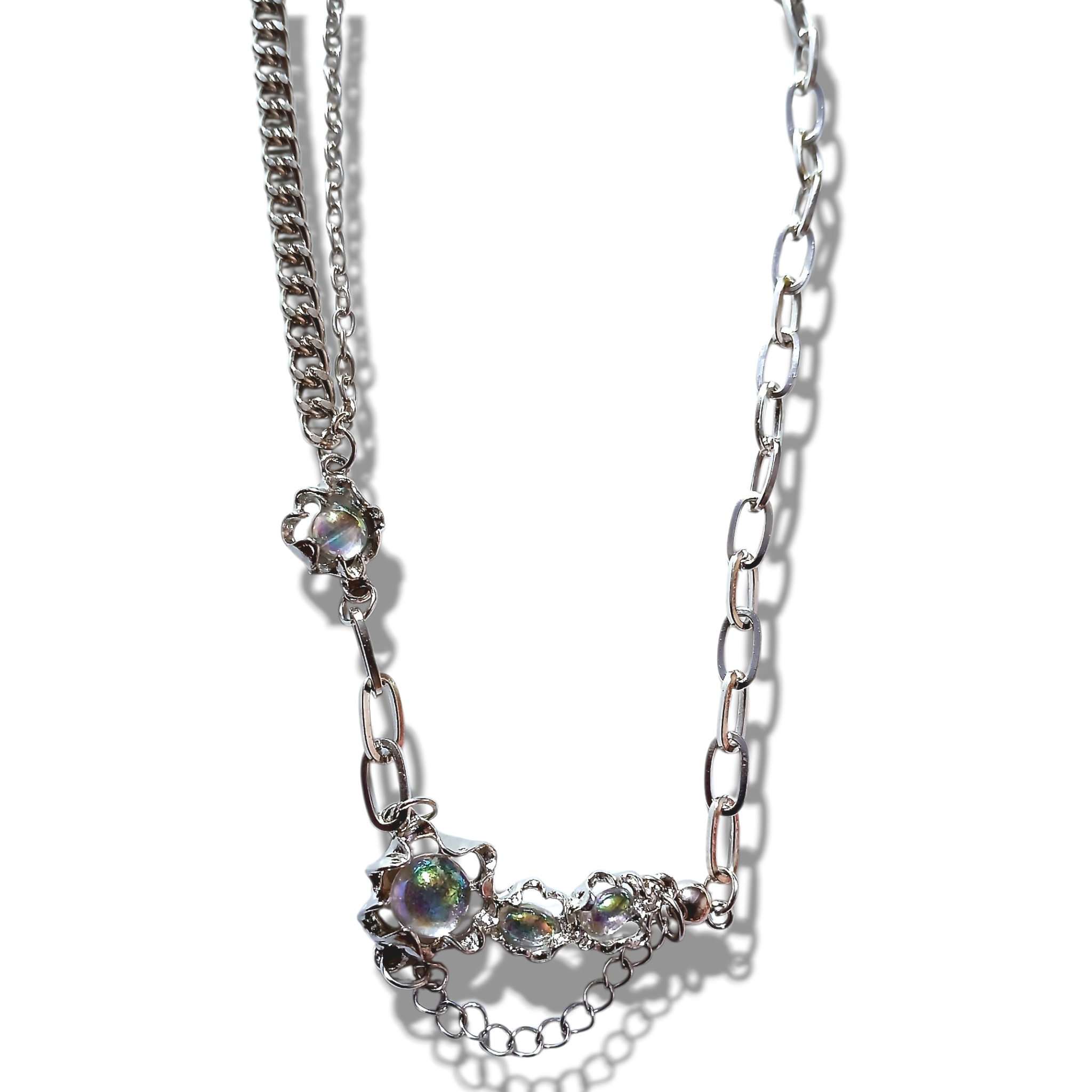 Moonstone Studded Chain Necklace