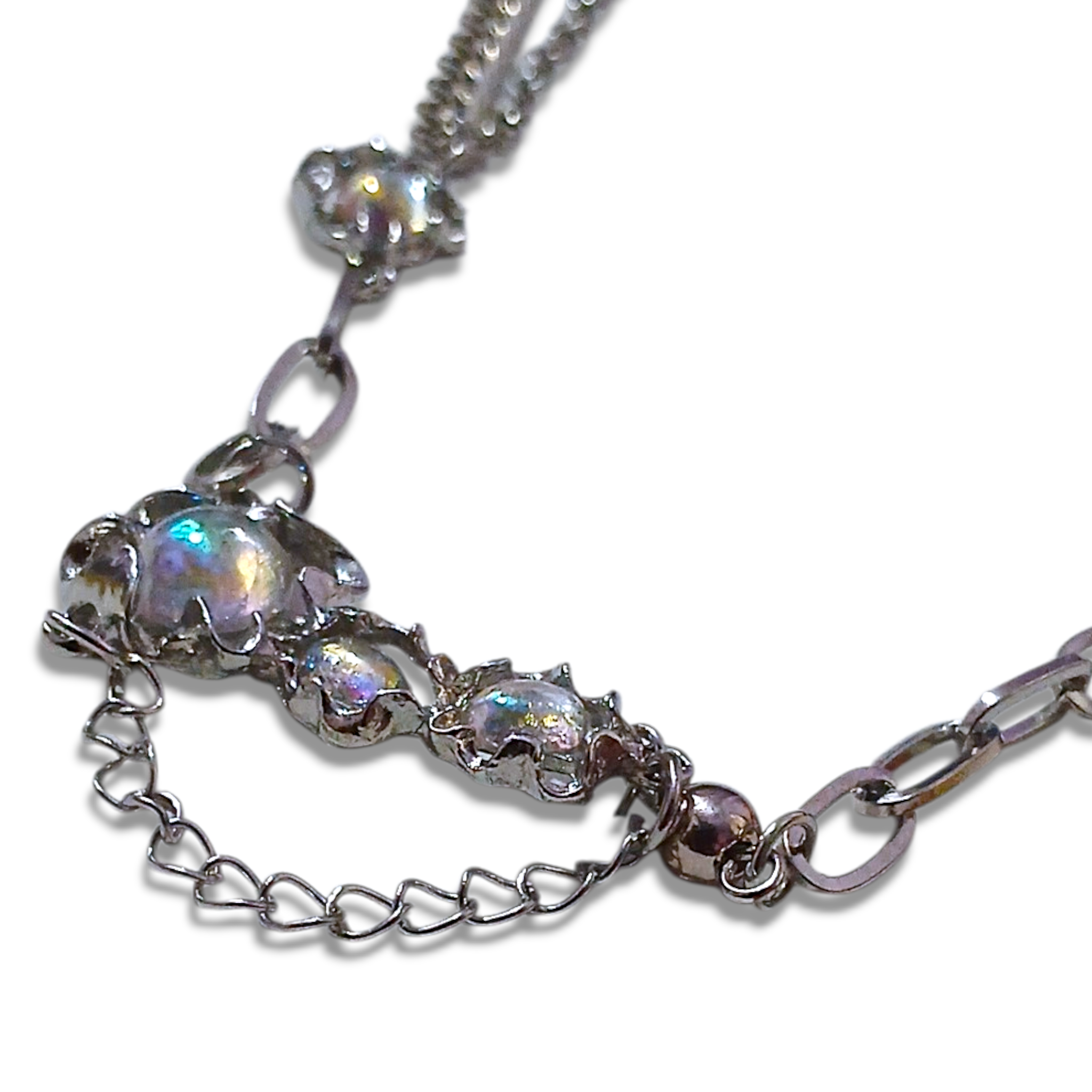 Moonstone Studded Chain Necklace