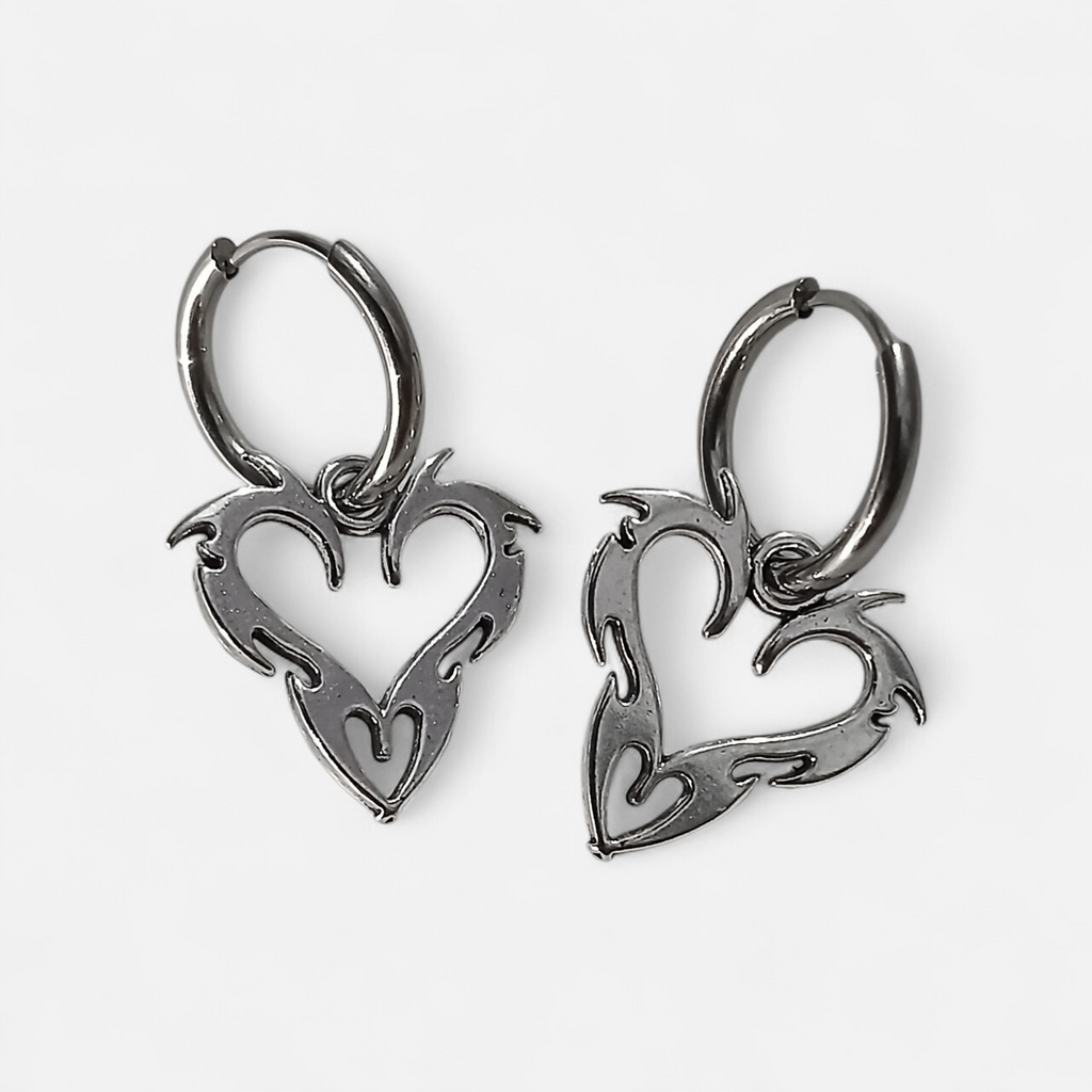 Flaming Heart Earrings