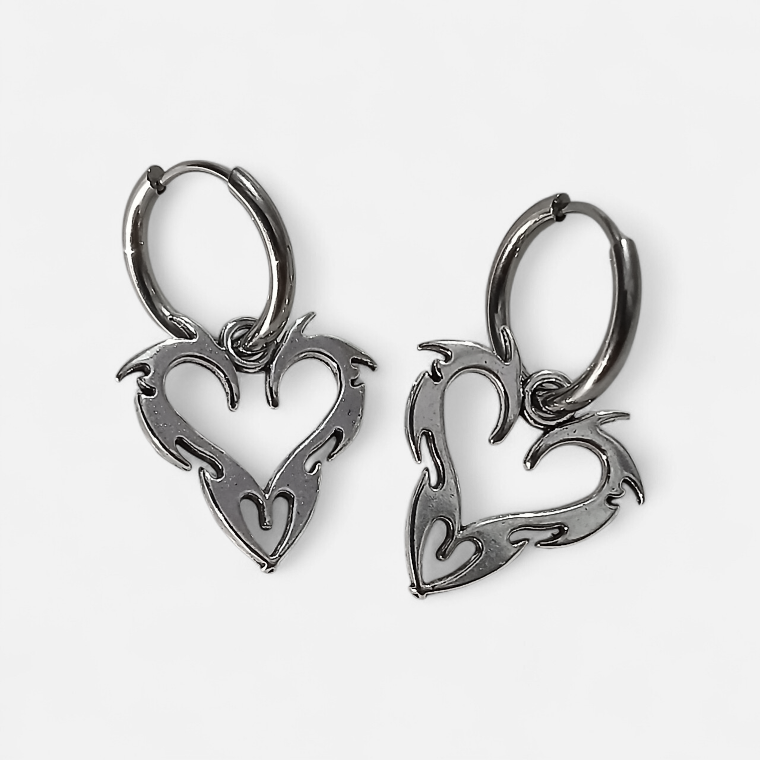 Flaming Heart Earrings