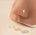 Zirconia Stone False Slip On Nose Rings