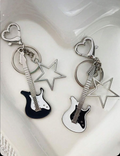 Matching Heart Strings Guitar Keychains