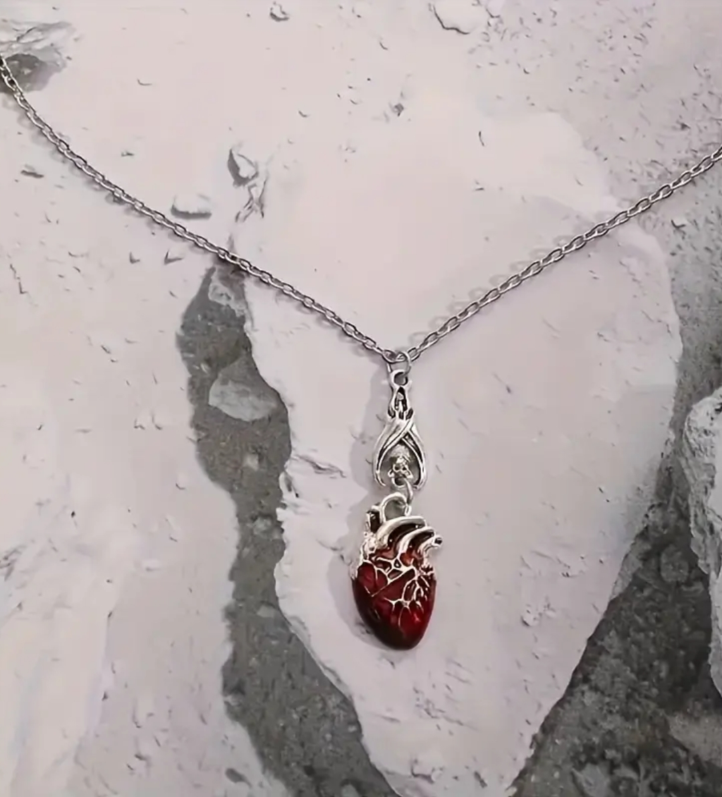 Anatomical Heart Pendant Necklace