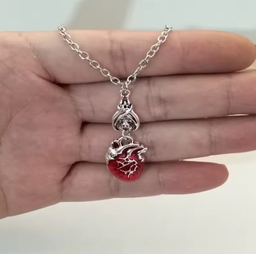 Anatomical Heart Pendant Necklace