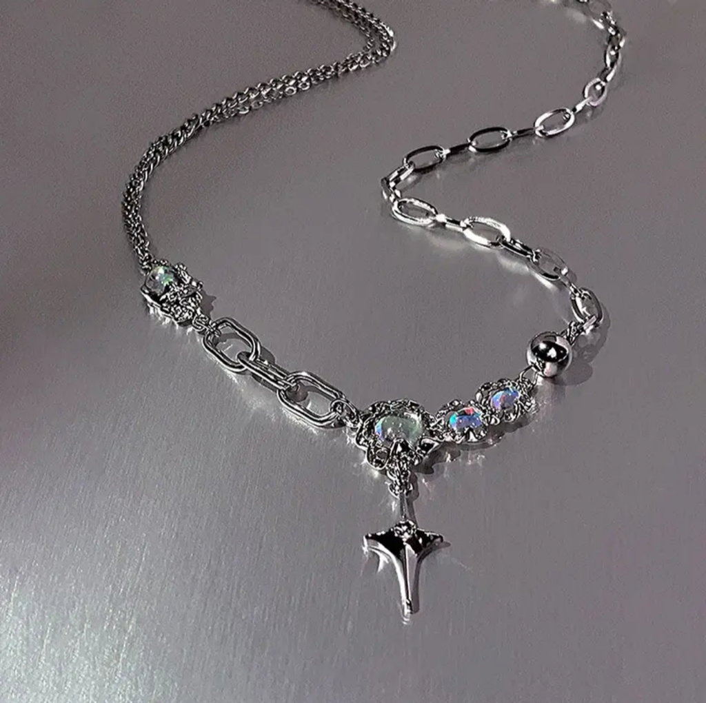 Moonstone Studded Chain Necklace