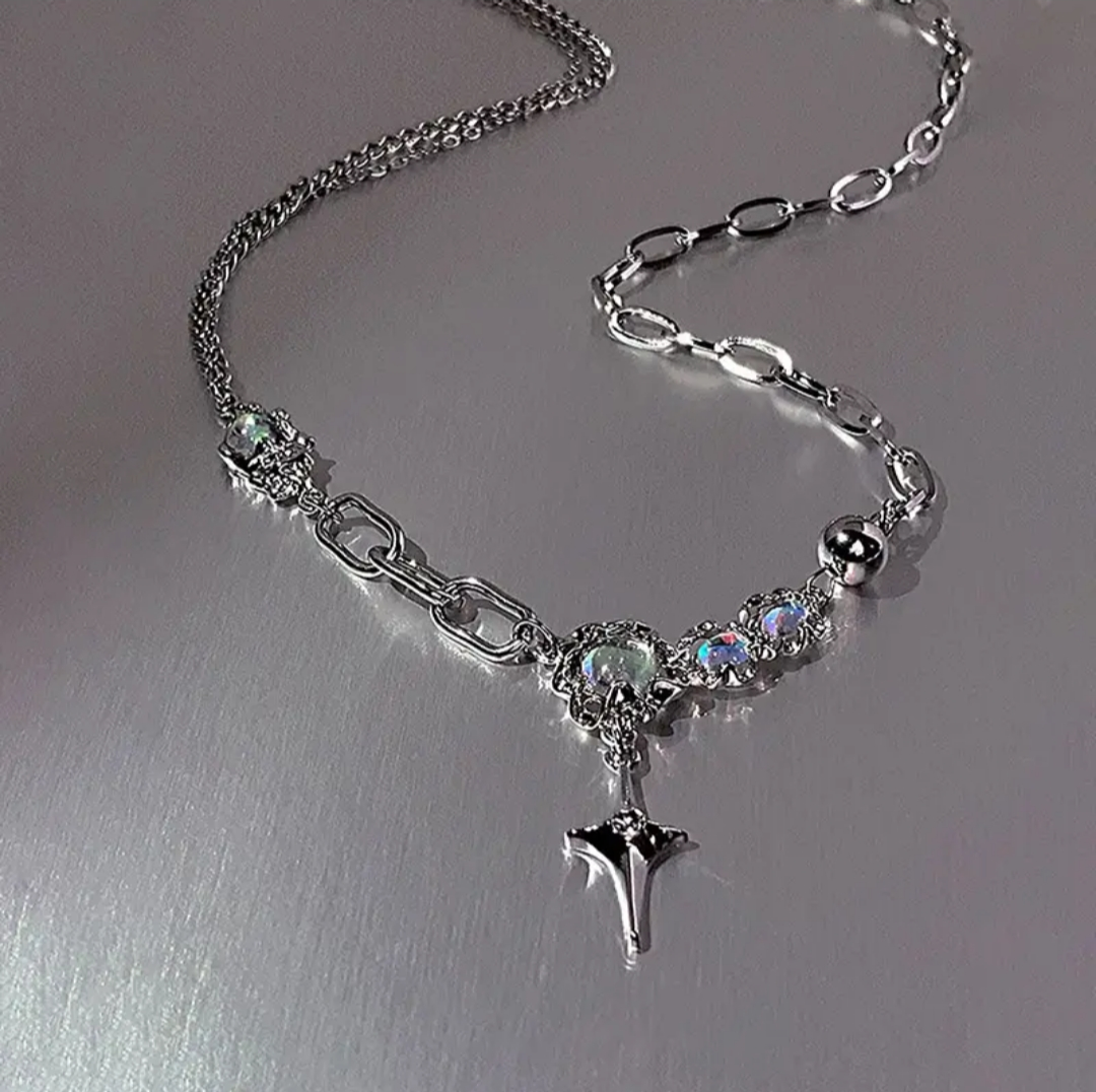 Moonstone Studded Chain Necklace