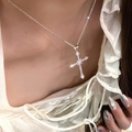 Glitz Cross Pendant Necklace