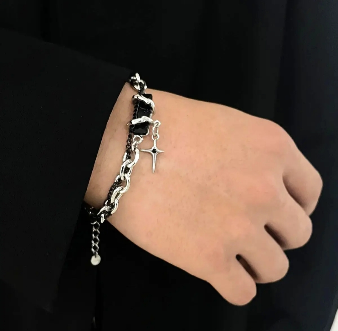 Chained Crystal  Bracelet