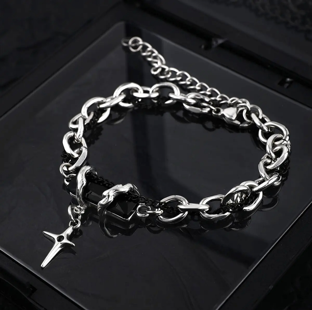 Chained Crystal  Bracelet