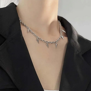 Chained Spikes Necklace