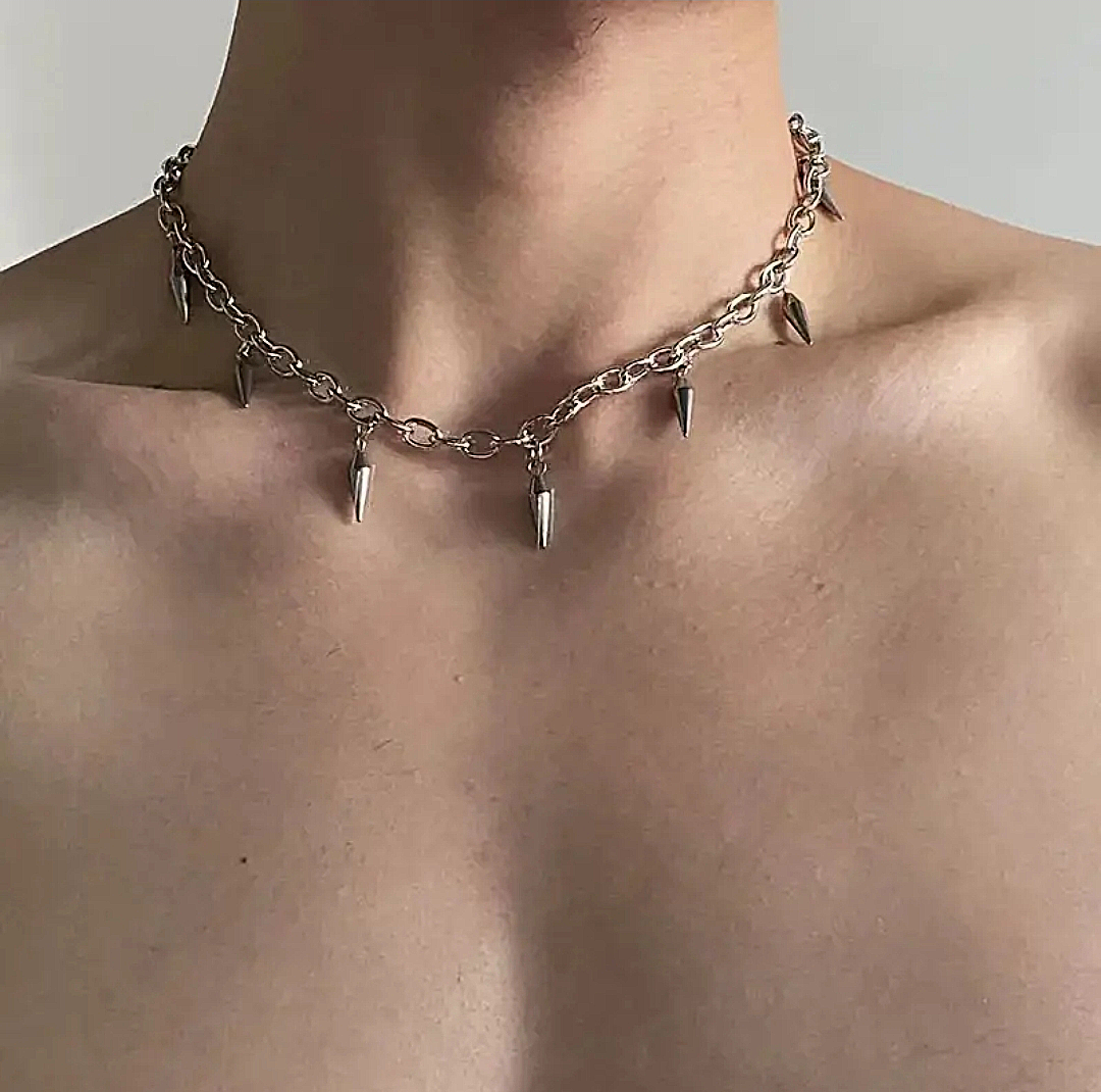 Chained Spikes Necklace