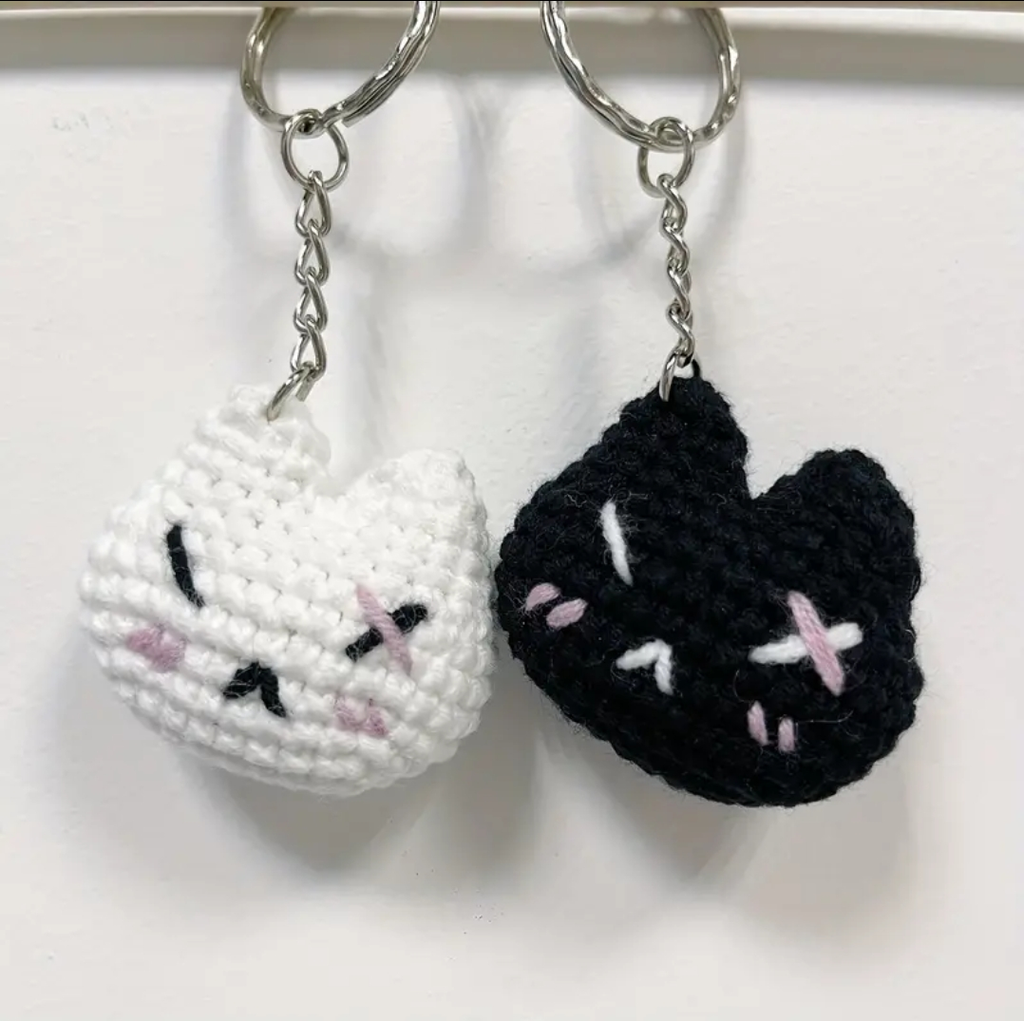 Knitted Cat Keychains