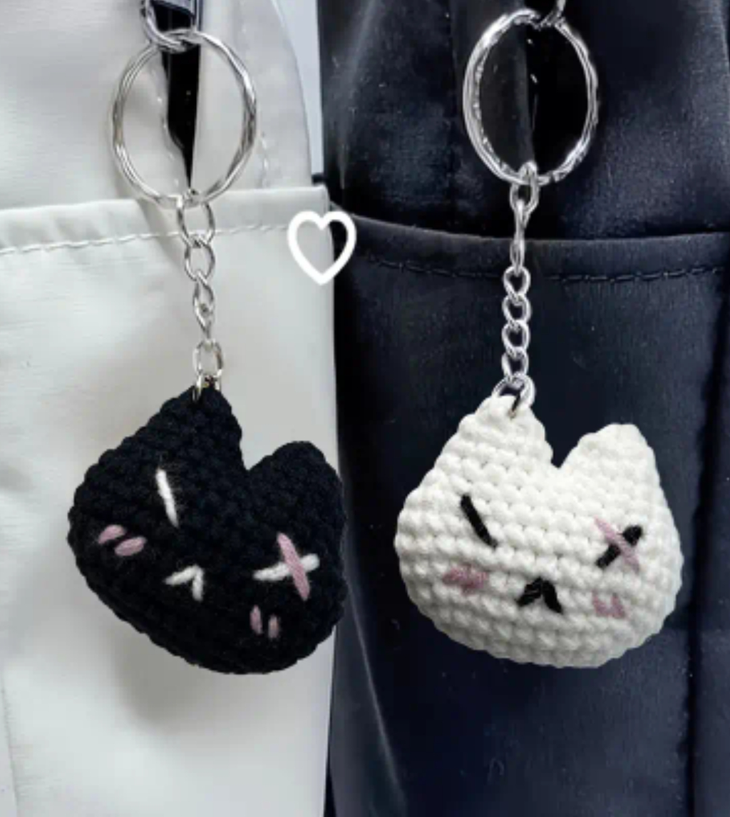 Knitted Cat Keychains