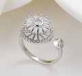Zirconia Adjustable Rotating  Anxiety Ring