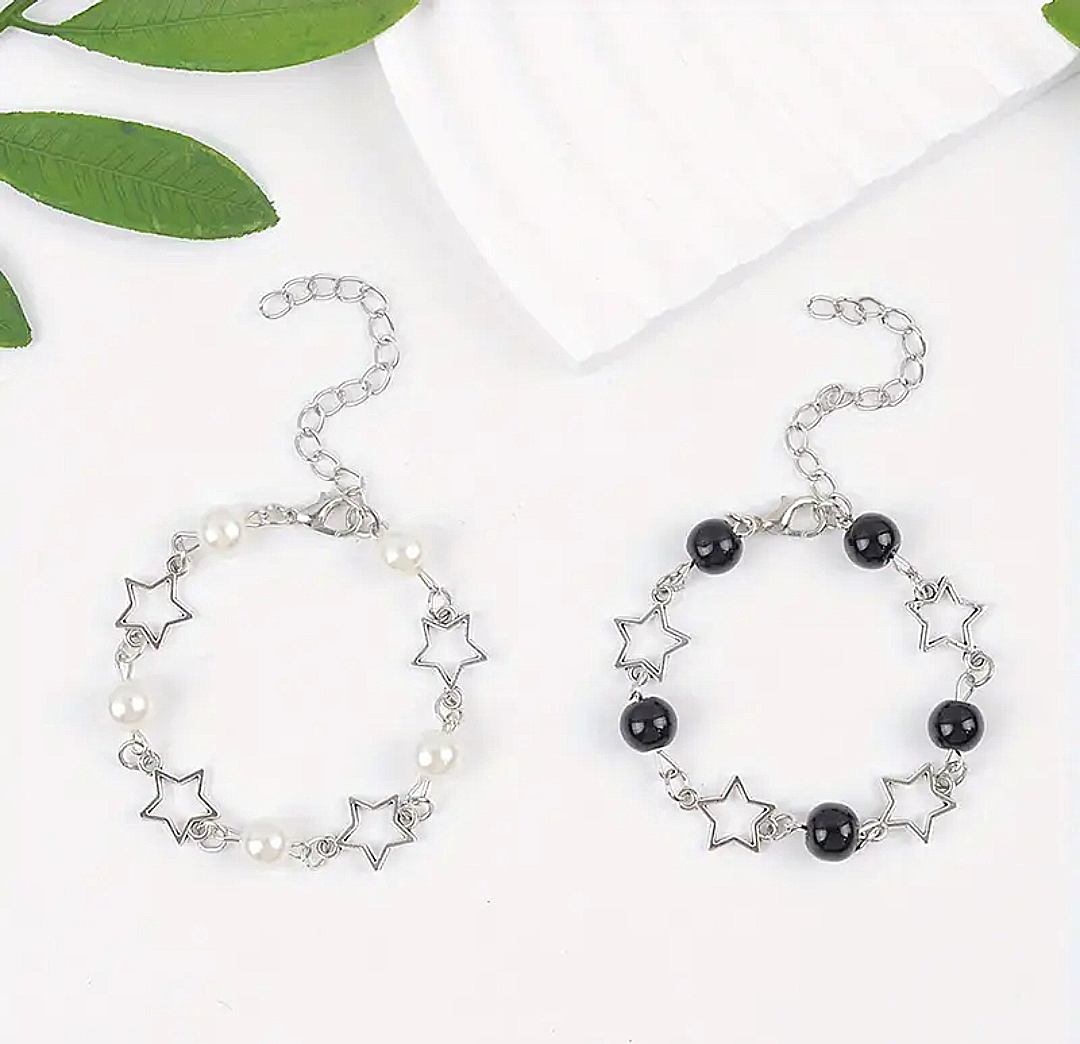 Black And White Star Trail Bracelets