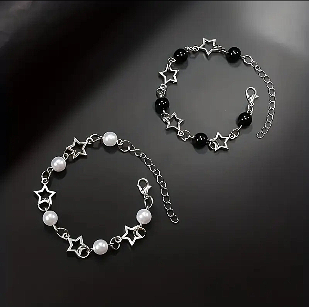 Black And White Star Trail Bracelets