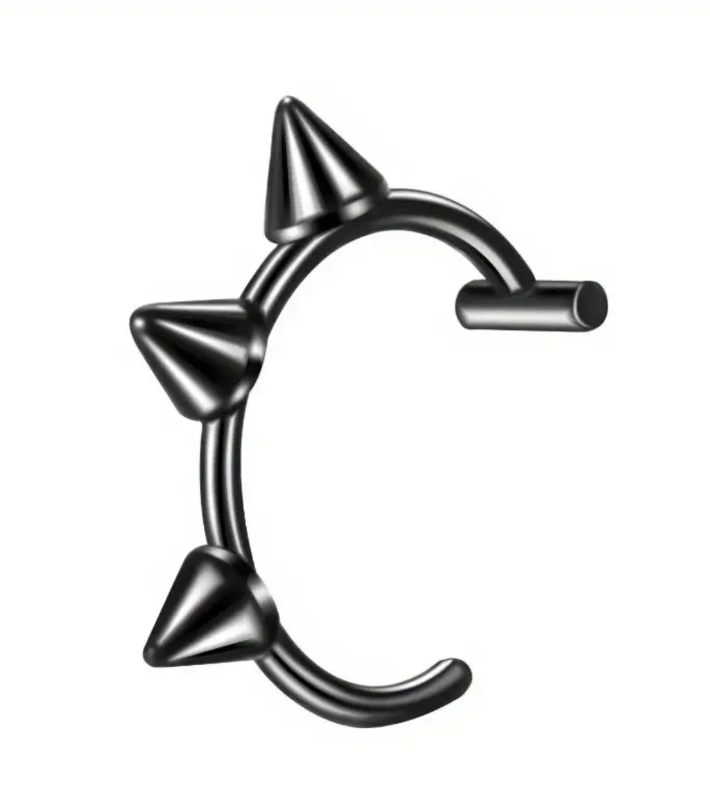 Spiked False Lip Rings