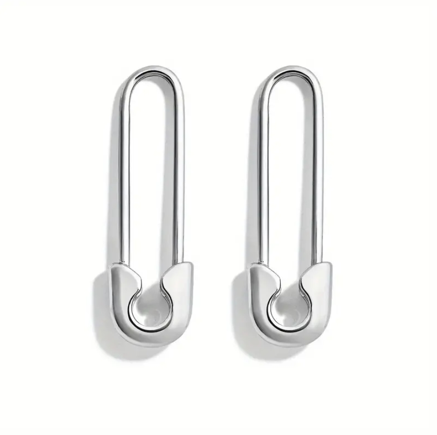 Safety pin style earrings