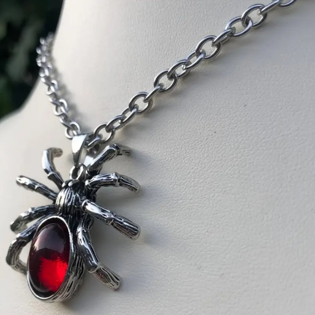 Ruby Arachnid Necklace