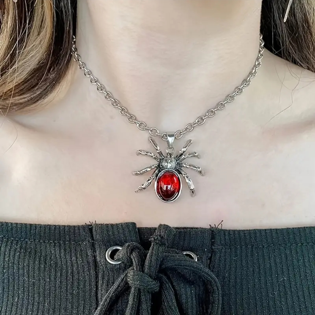 Ruby Arachnid Necklace