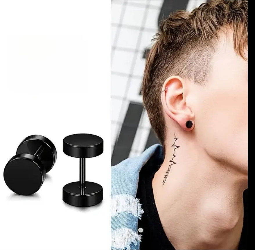 Minimalist dumbell earrings