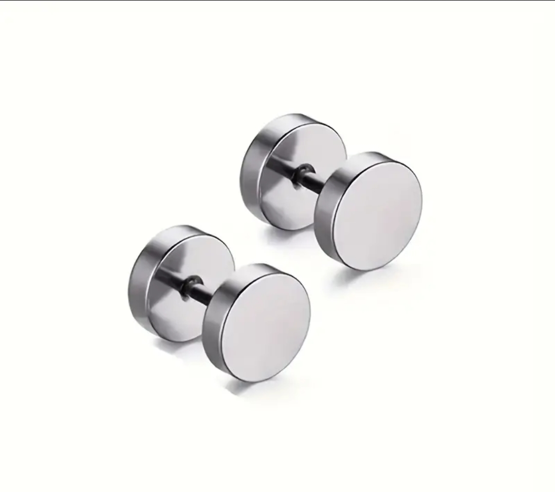 Minimalist dumbell earrings