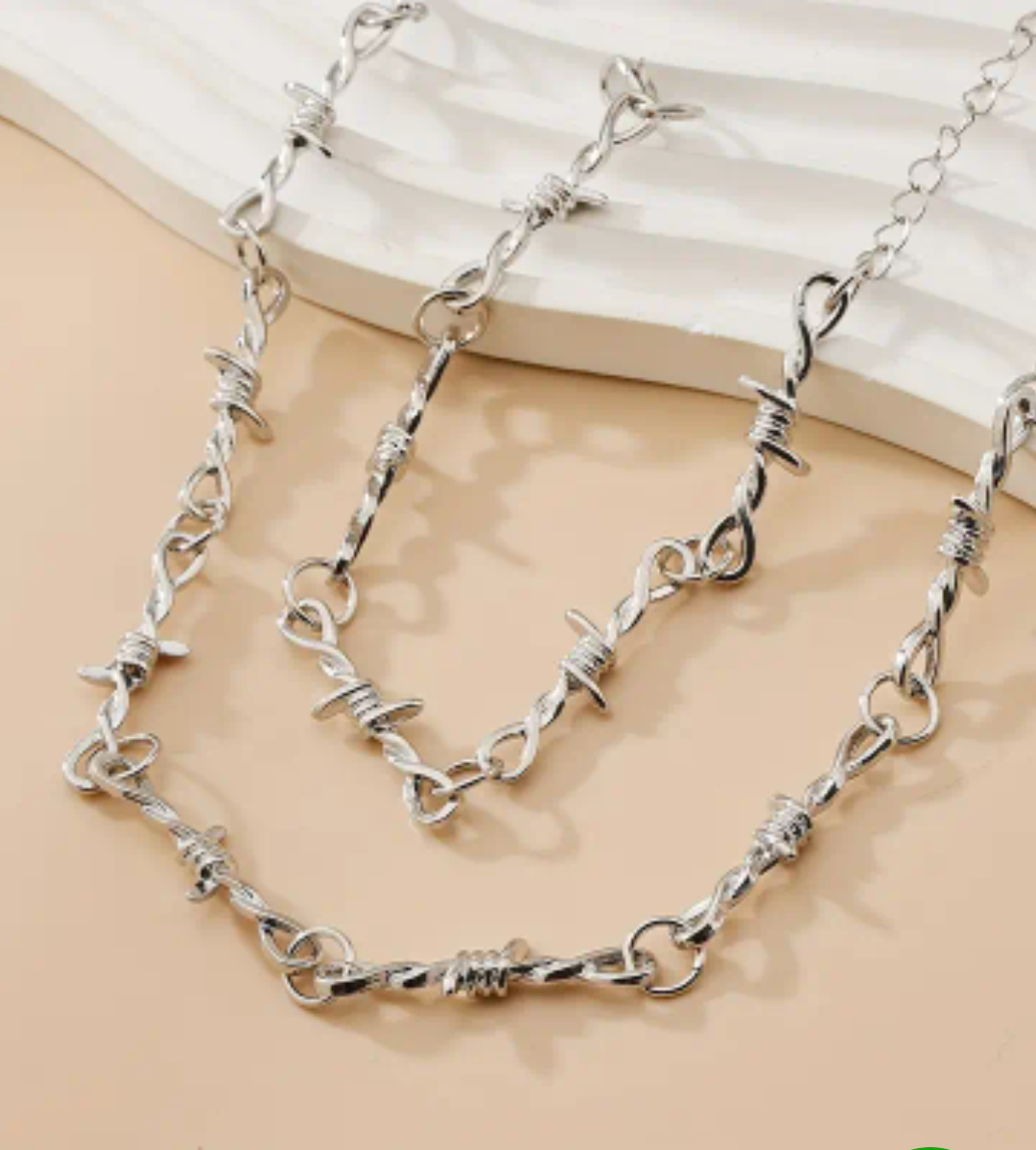 Barbed Iron Necklace And Bracelet Sets