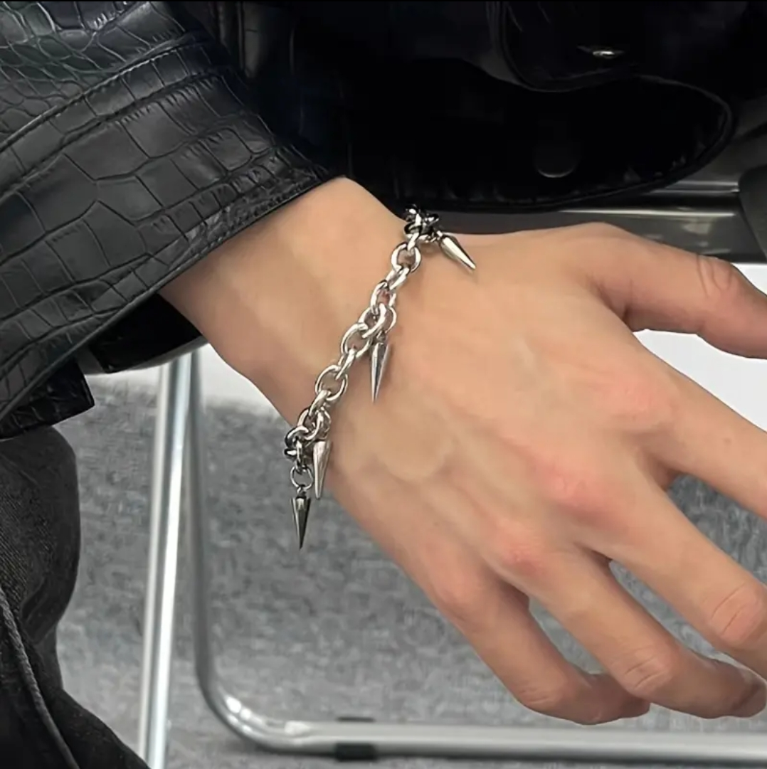 Steel Spikes Bracelet