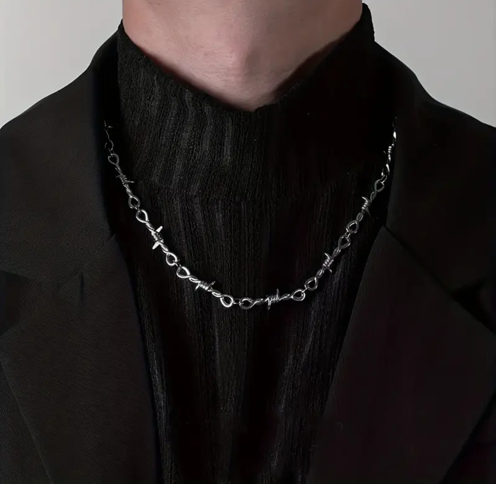 Barbed Iron Necklace And Bracelet Sets