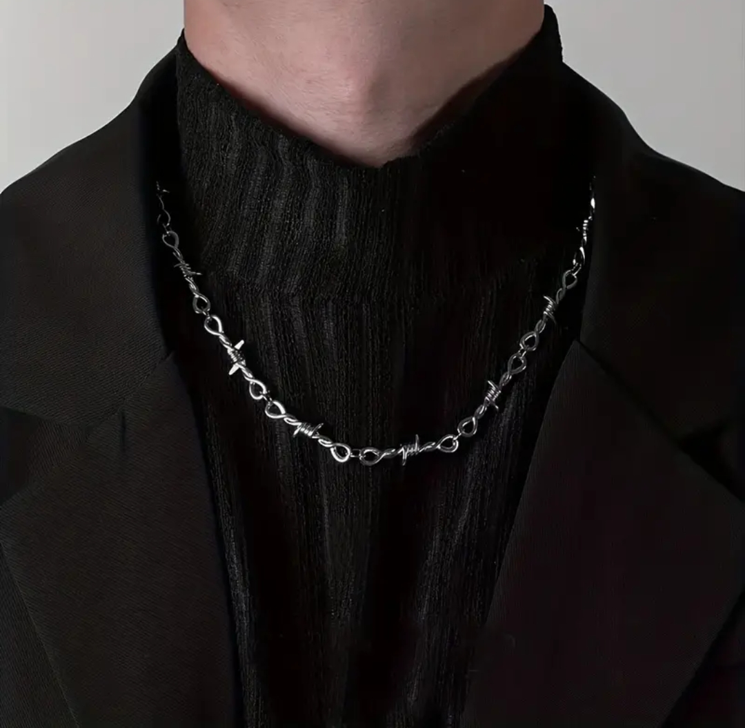Barbed Iron Necklace And Bracelet Sets