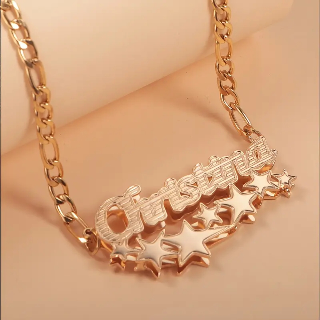 Y2k Stardust Trail Necklace 18k Gold Plated