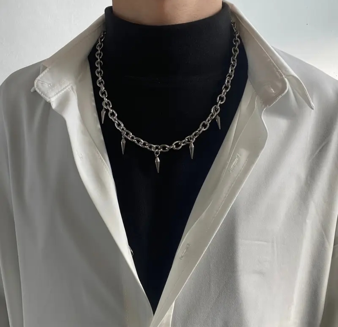 Titanium Spikes Necklace