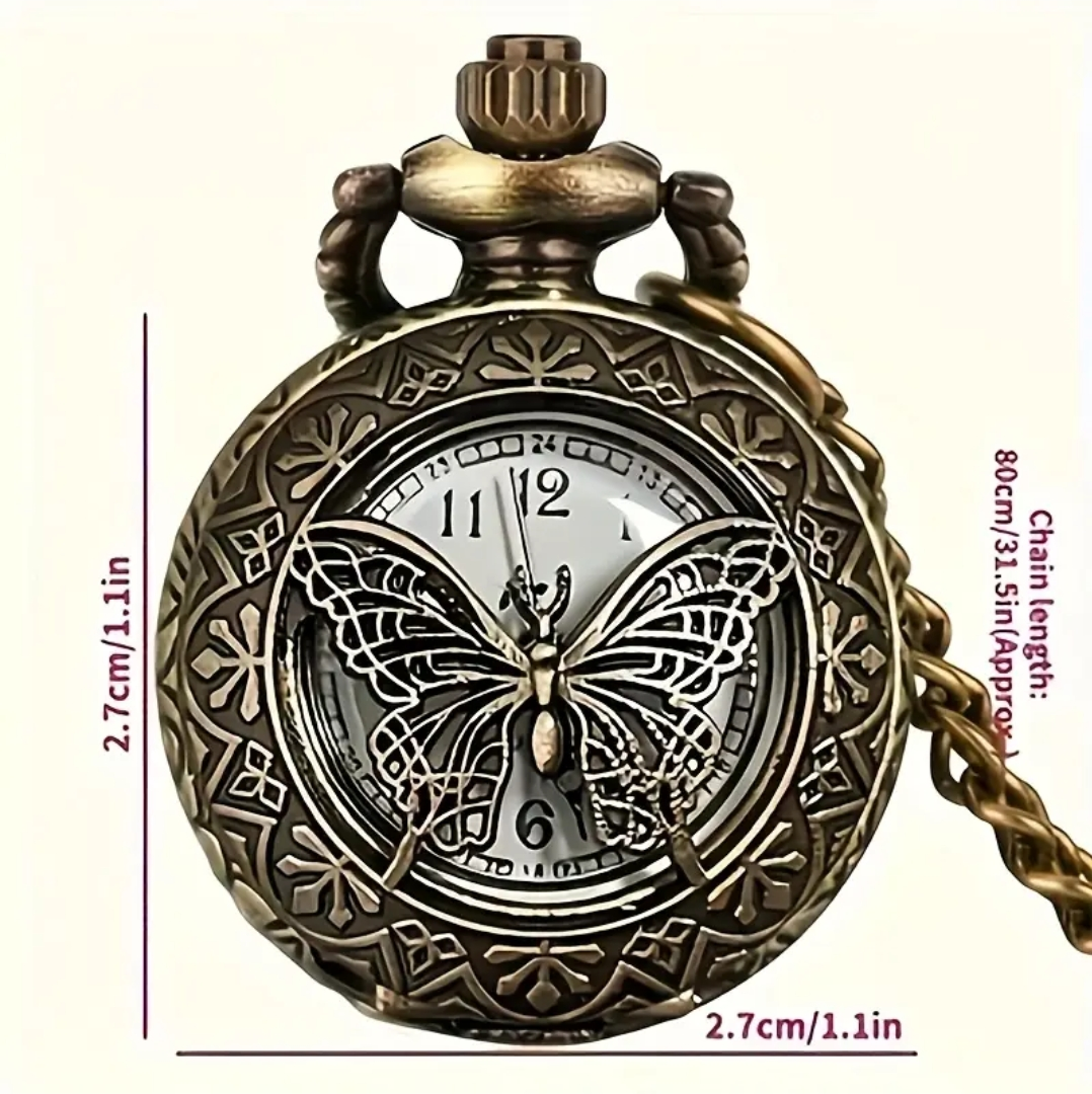 Butterfly Pocket Watch