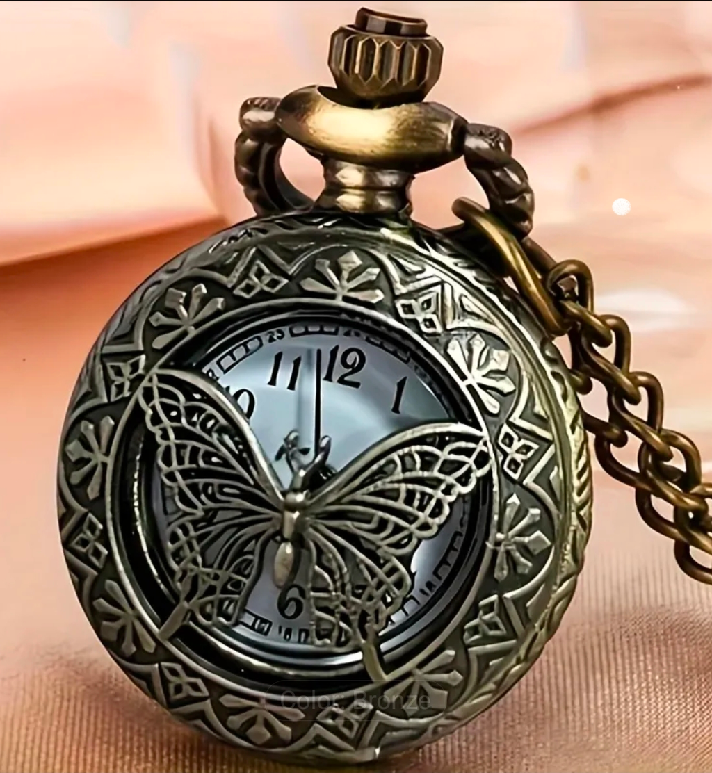 Butterfly Pocket Watch