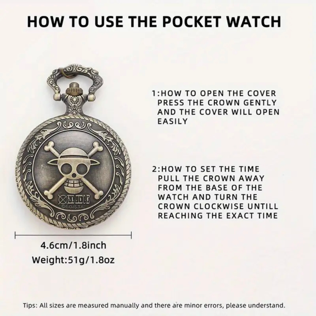 Anime Inspired Skull Pocket Watch