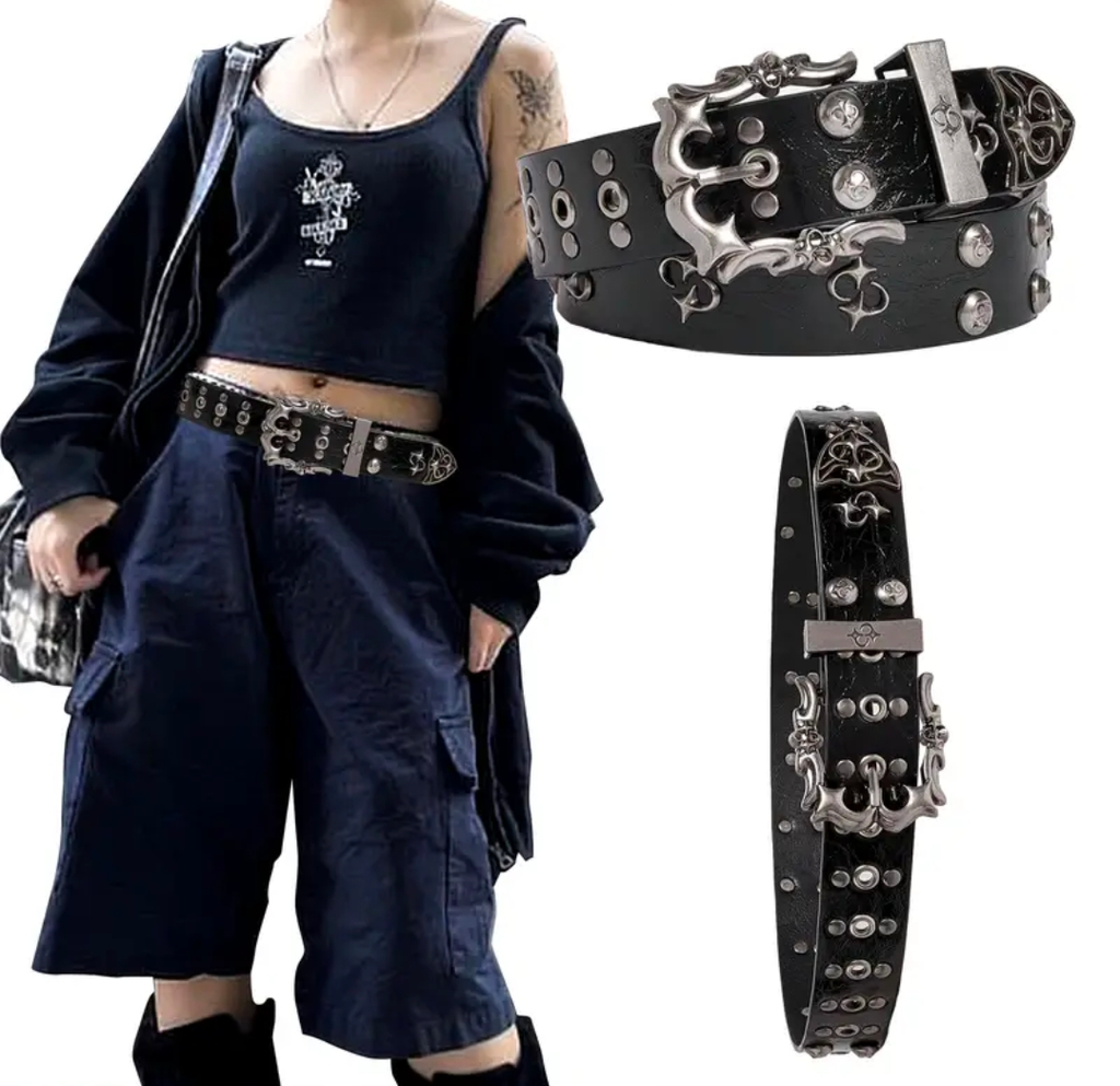 Street Style Rivet Buckle Leather Belt