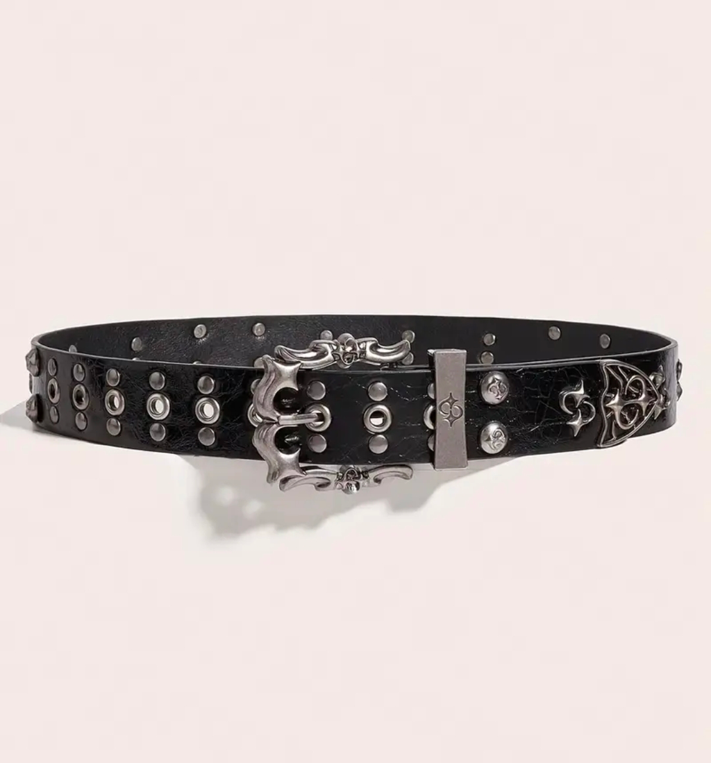 Street Style Rivet Buckle Leather Belt