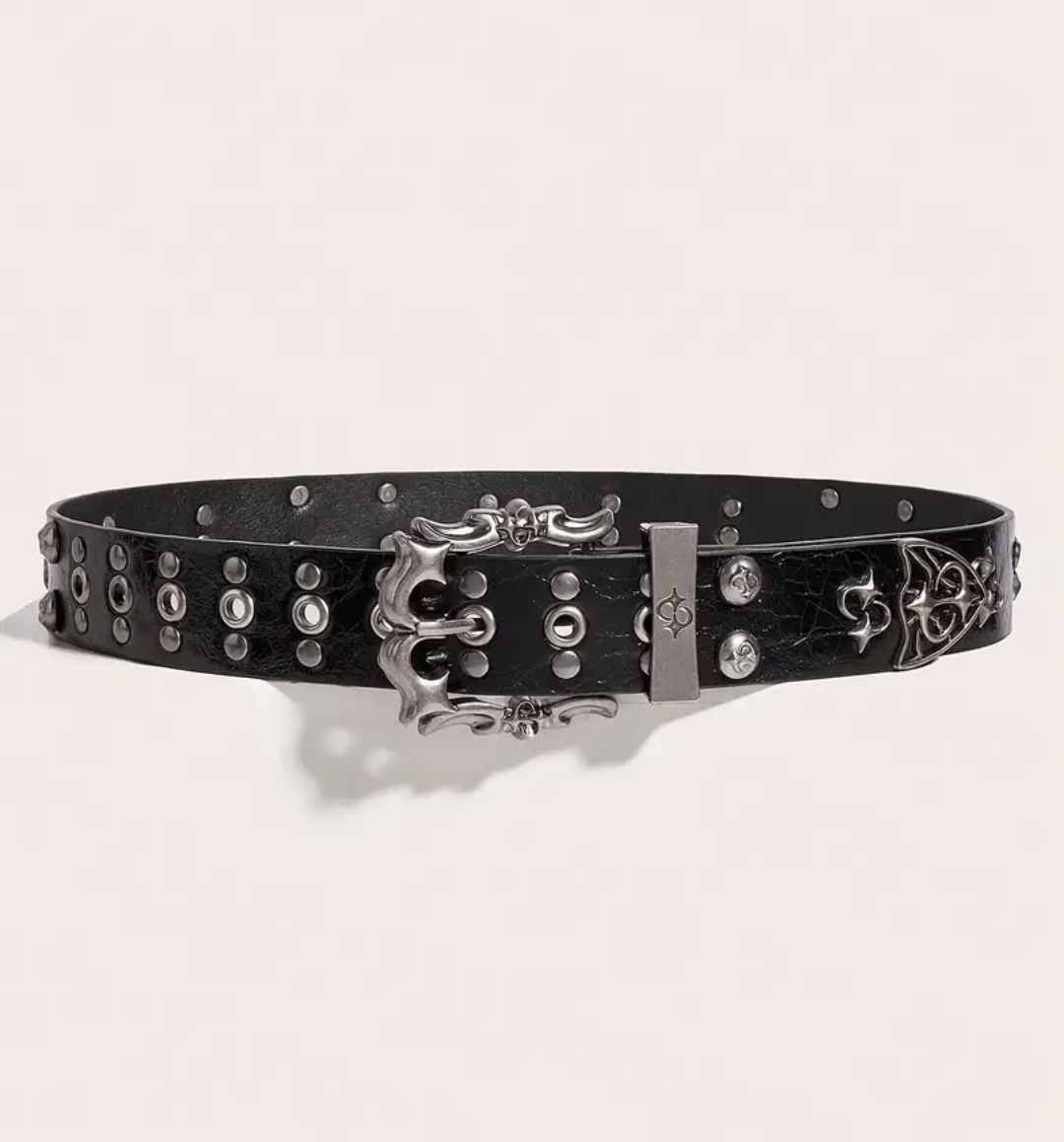 Street Style Rivet Buckle Leather Belt