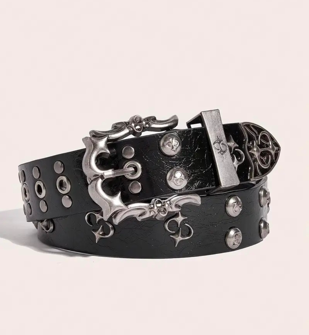 Street Style Rivet Buckle Leather Belt