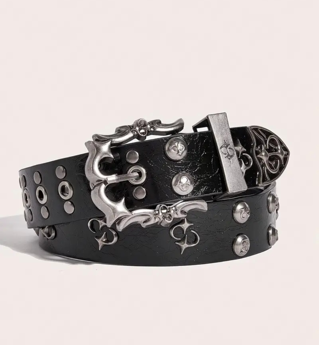 Street Style Rivet Buckle Leather Belt