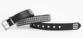 Square Rivet Studded Leather Belt