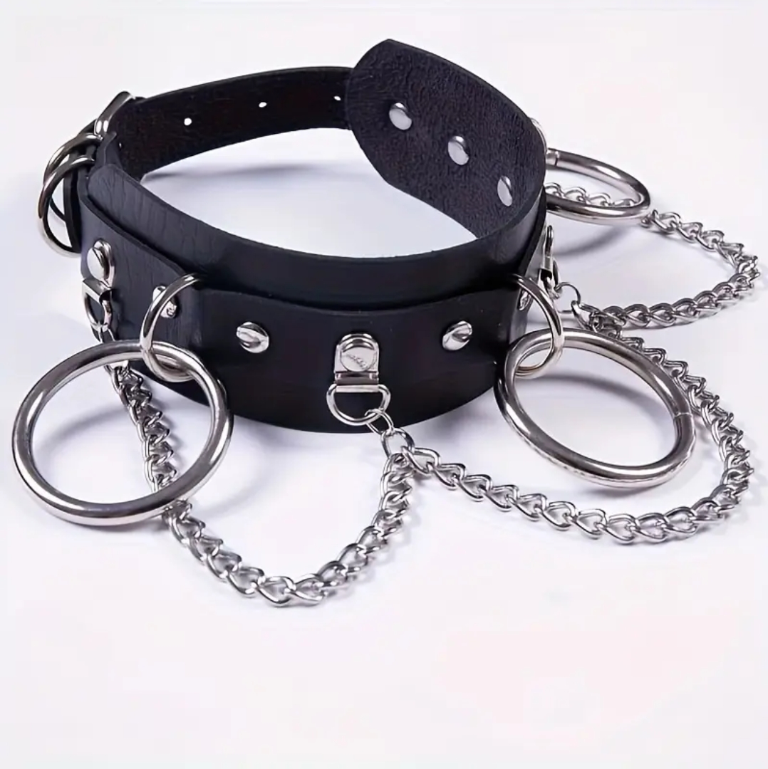 Rouge Links Punk Style Leather Choker