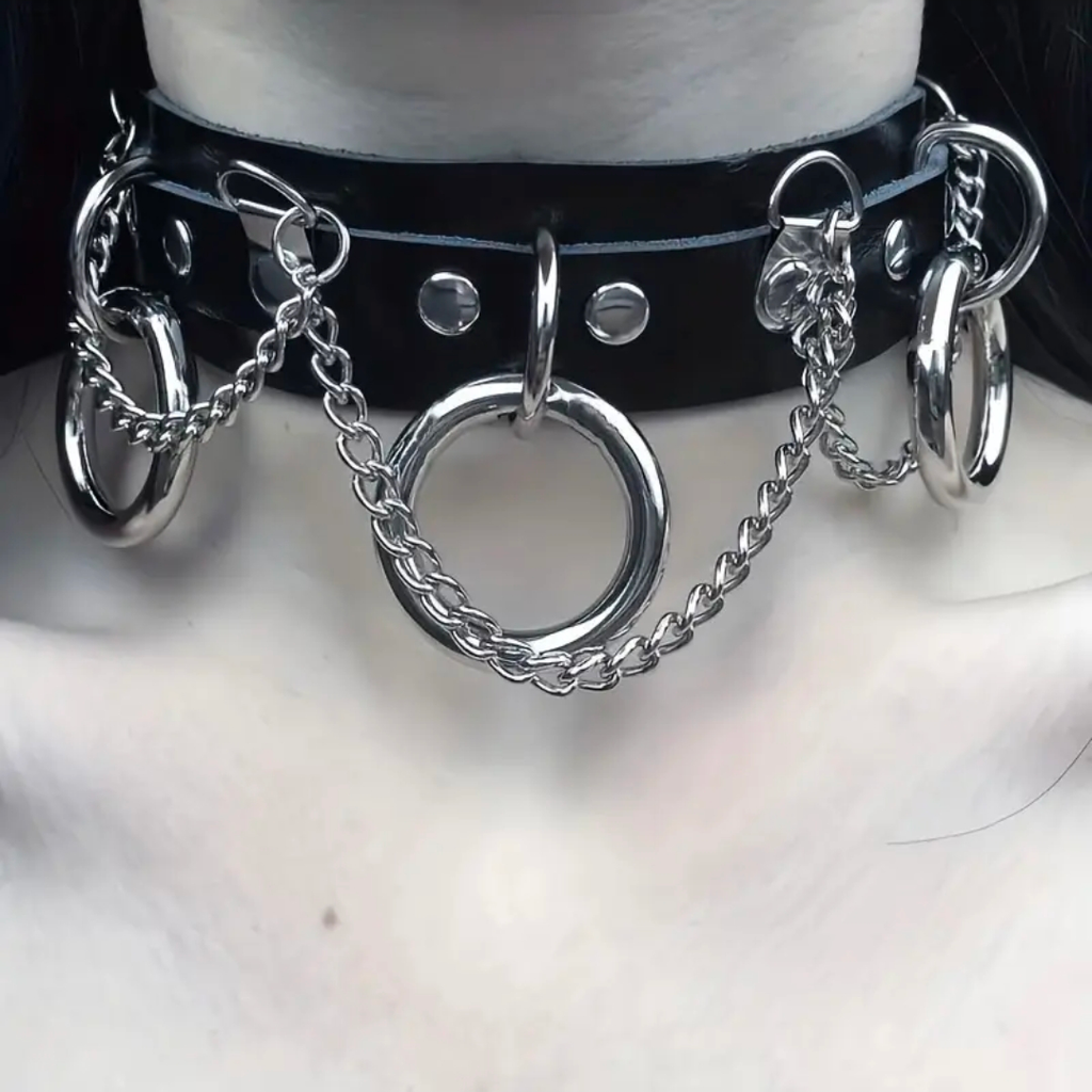 Rouge Links Punk Style Leather Choker