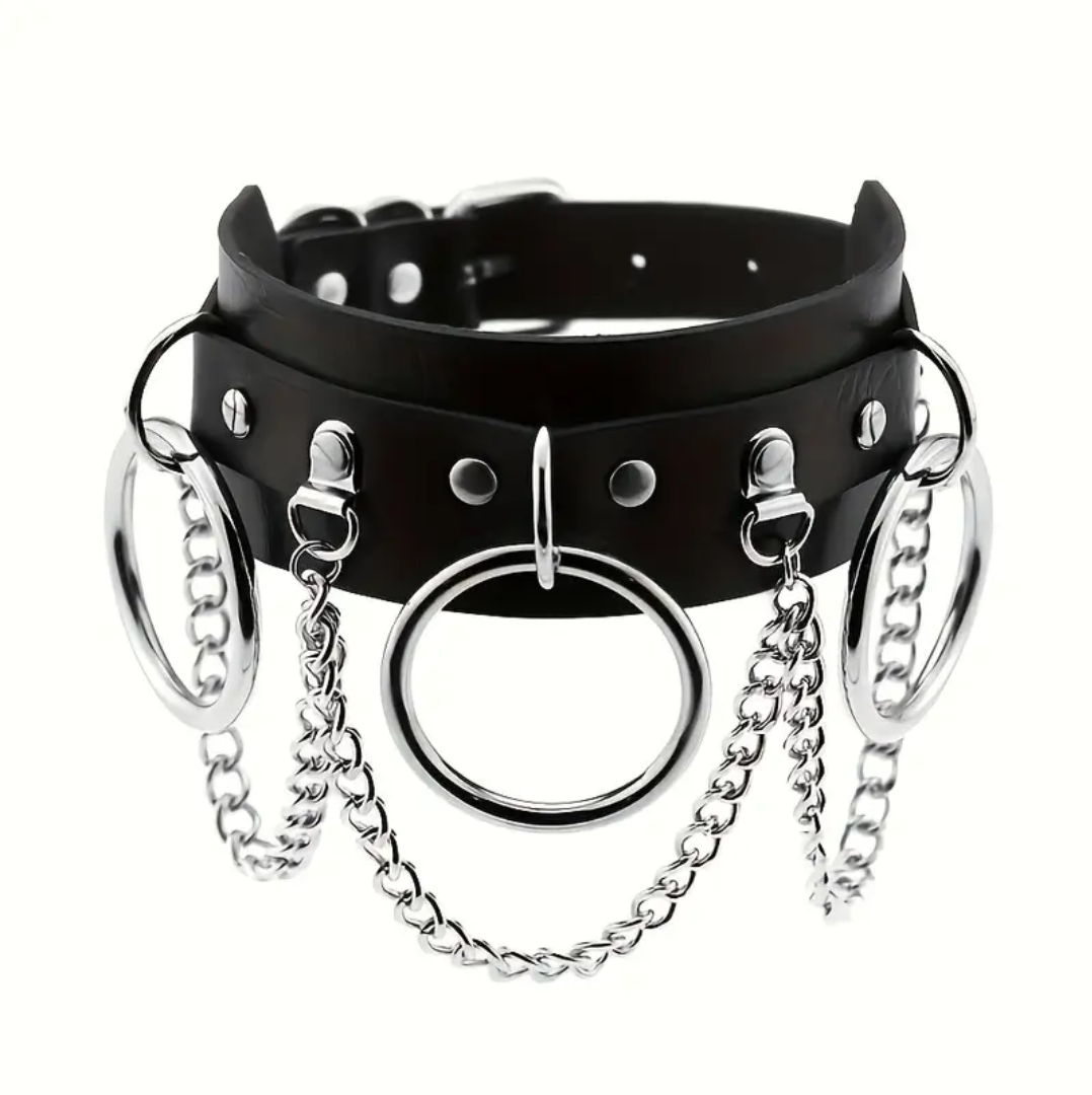 Rouge Links Punk Style Leather Choker